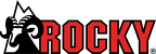 Red Rocky logo on green background.