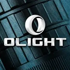 Olight logo on a textured background.