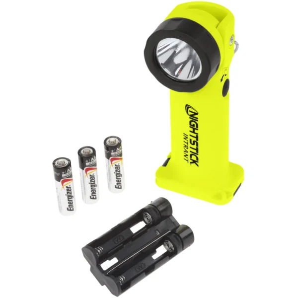 Yellow Nightstick Intrnt flashlight with batteries.