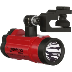 Red Nightstick Forge flashlight with mount.