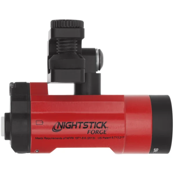 Red Nightstick Forge flashlight with mount.