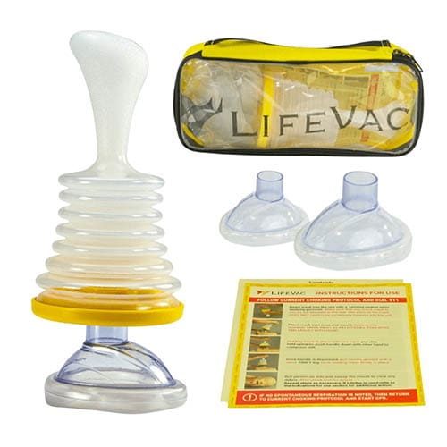 LifeVac Travel Kit ready for use in choking emergency